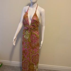 SKY brand paisley halter dress